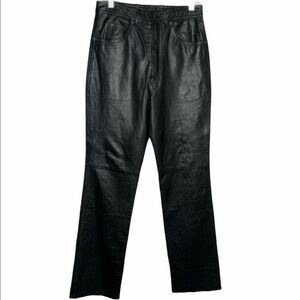 New Vtg Tibor Womens Leather Pants Size 29 Black